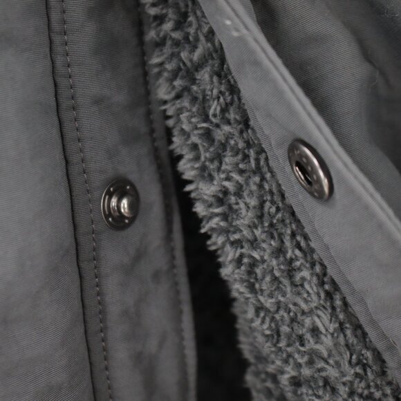 Patagonia Shirt Jacket Men XL Isthmus Quilted Snap Sherpa lined Nylon Forge gray - Picture 5 of 16